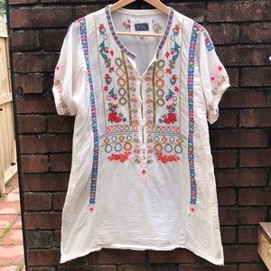 Biya by Johnny Was embroidered top